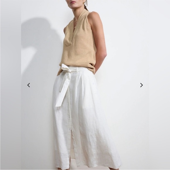 Brochu Walker white linen Teagan skirt - Picture 4 of 11